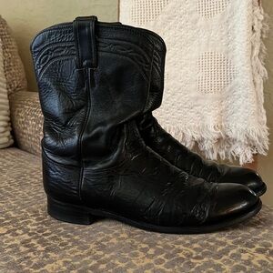 Justin Boots Black Cowboy Boots Men’s 9 1/2 D